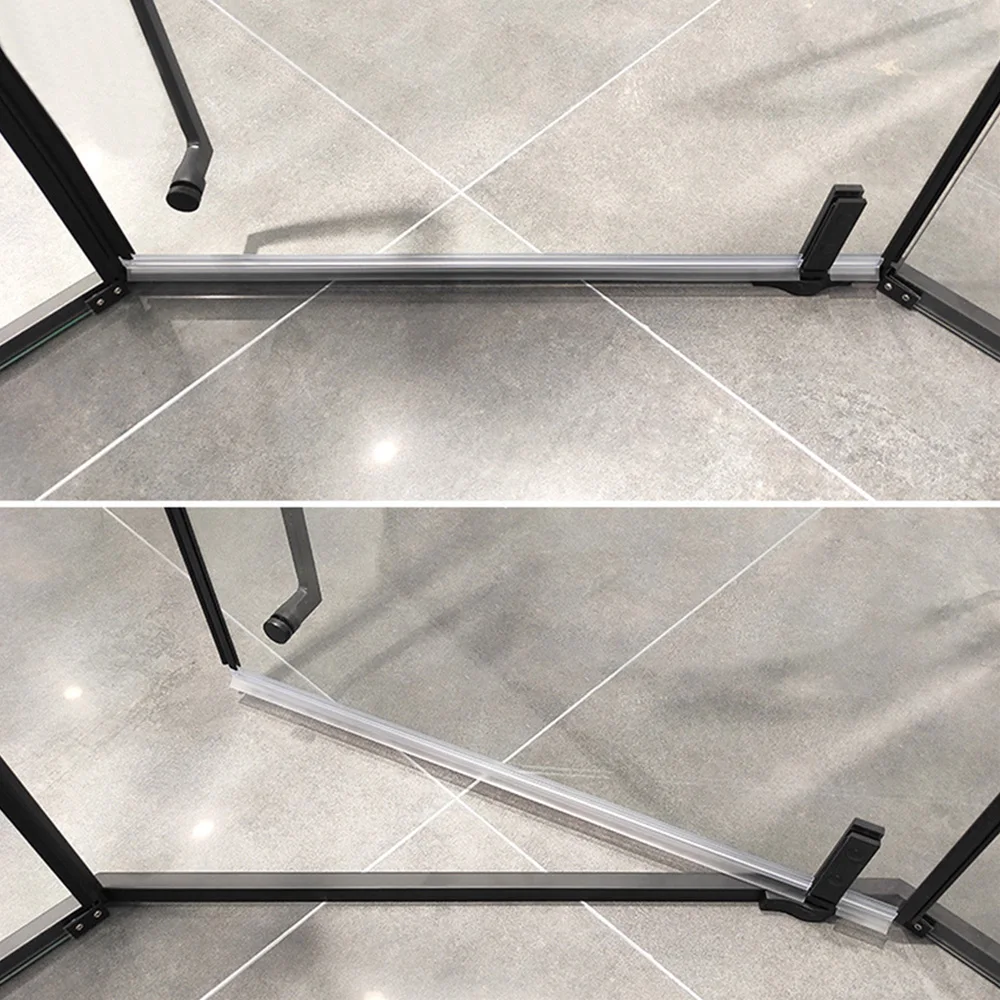 Shower door seal 100cm shower screen seal strip PVC for 1 to 10mm glass gap glue-free waterproof weatherstrip