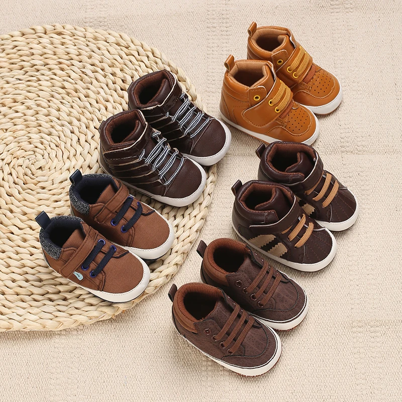 Casual Shoes Baby Shoes 3 to 18 Month for Toddler Boys and Girls Soft PU Leather Sneaker