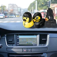 Cartoon Little Duck Car Decoration Gothic Style Unique Dark Rubber Ducks Ideal Gift for Your Loved One 1