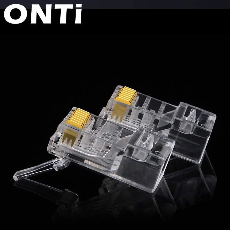 Ethernet Network Plug Network Cable Connector Ethernet Cable Connector RJ45 CAT6 Connector 8P8C Modular Plug Adapter Ethernet Cable Head 1Gbps Gigabit Network Crimp Crystal UTP 10/50pcs