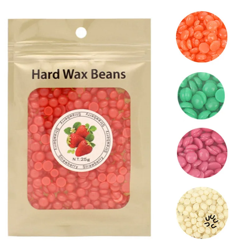 

25g/Bag Wax beans No Strip Depilatory Hot Film Hard Wax Pellet Waxing Bikini Face Legs Body Hair Removal Bean For Women Men