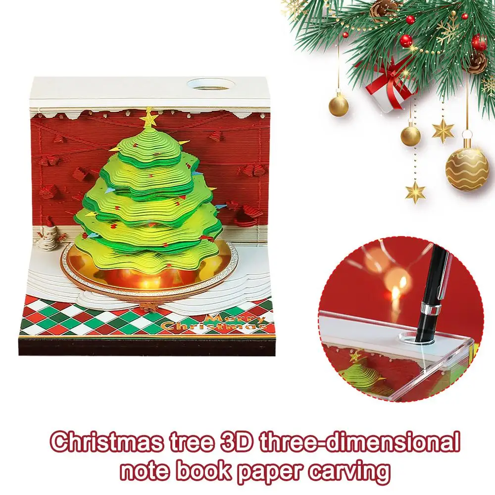 

Omoshiroi Block 3D Notepad Treehouse Calendar Gift Notes Notes Decor Christmas Birthday Offices Pad Paper Block Memo W7O3