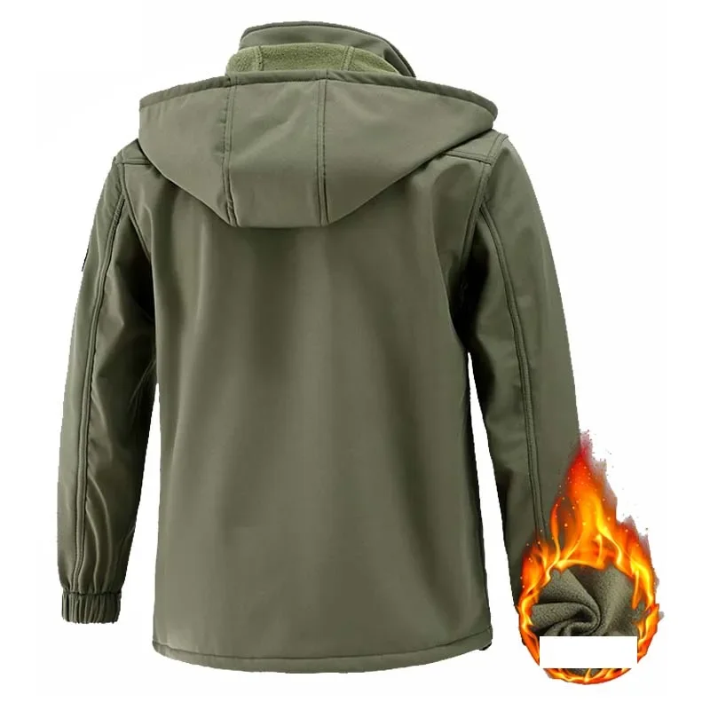 Men Winter Autumn Fleece Jackets Tactical Waterproof Suits Outdoor Hiking Camping Tracksuits Coats Thermal Pants Men Clothing 6
