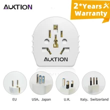 Newest Auktion Universal Adapter EU AU UK US Plug Socket Converter 16A 250V Travel Adapter European Plug Adapter Charger