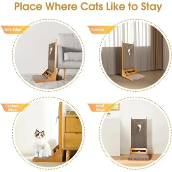 Pet Cat Scratching Board Wear-resistant and Scratch-resistant Cat Scratch Post Kitten Scratching Furniture Protector 6