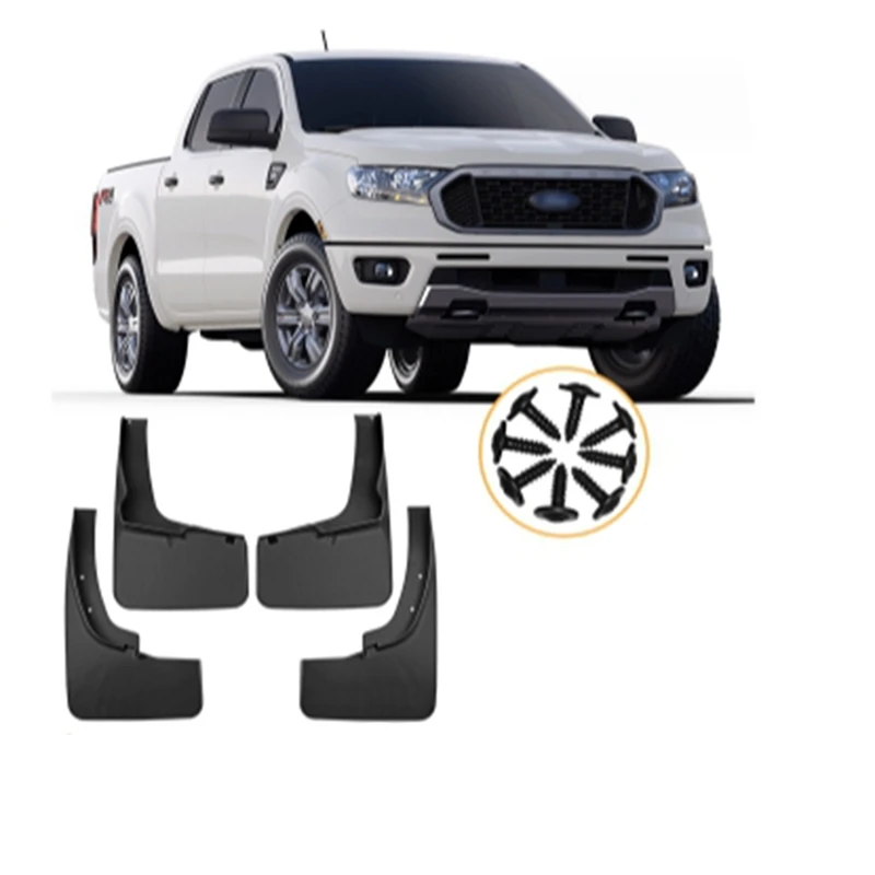 

1Set Replacement Accessories Fit For Ford Ranger 2019-2023 Car Mud Flaps Splash Guard Mudguard Mudflaps Fender External Cover