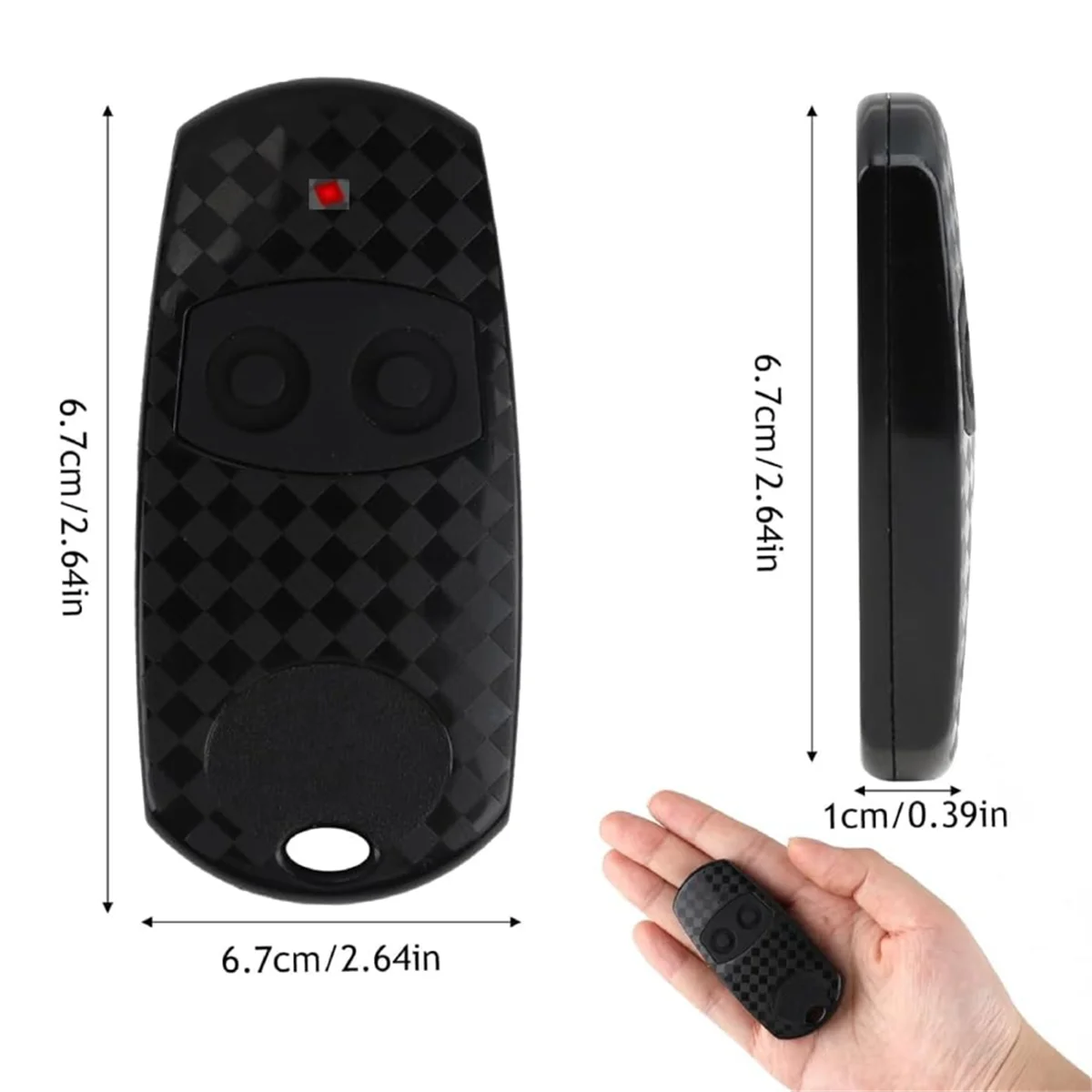 SEMOIC 3 Pack Garage Door Remote Control Key for TOP-432EE, 433.92MHZ, Universal Gate Fob Remote for CAM TOP-432EE, TOP-432EV