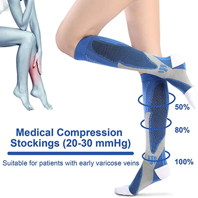 Sports Compression Calf Sleeves (20-30mmHg) for Men & Women -Leg Shin  Splints Socks - For Running, Shin Splint, Medical, Travel