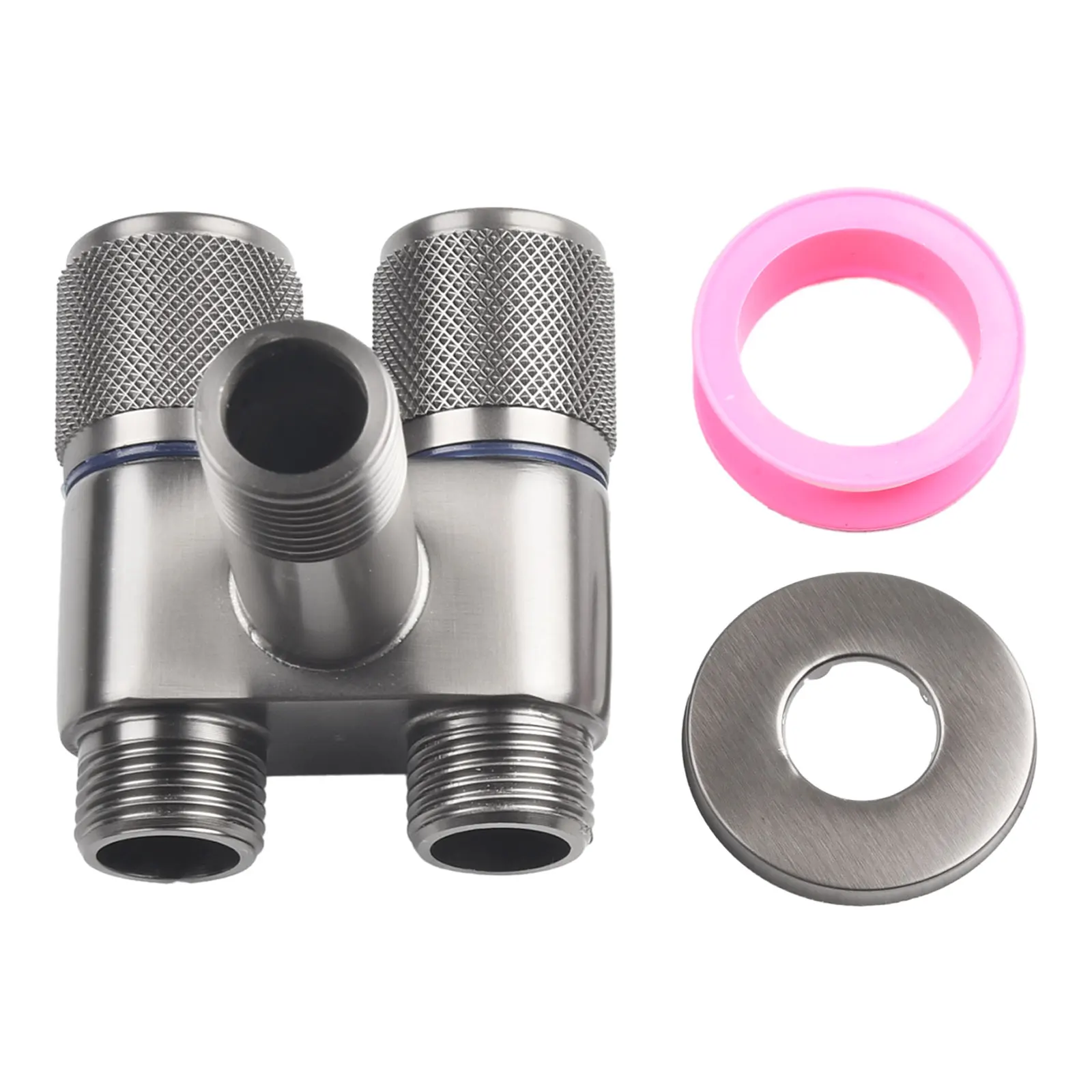 G1/2 1 In Two Out Double Control Washing Machine Faucet kitchen faucet Toilet Triangle Valve Kitchen Sink Bathroom Basin Faucet Accessories