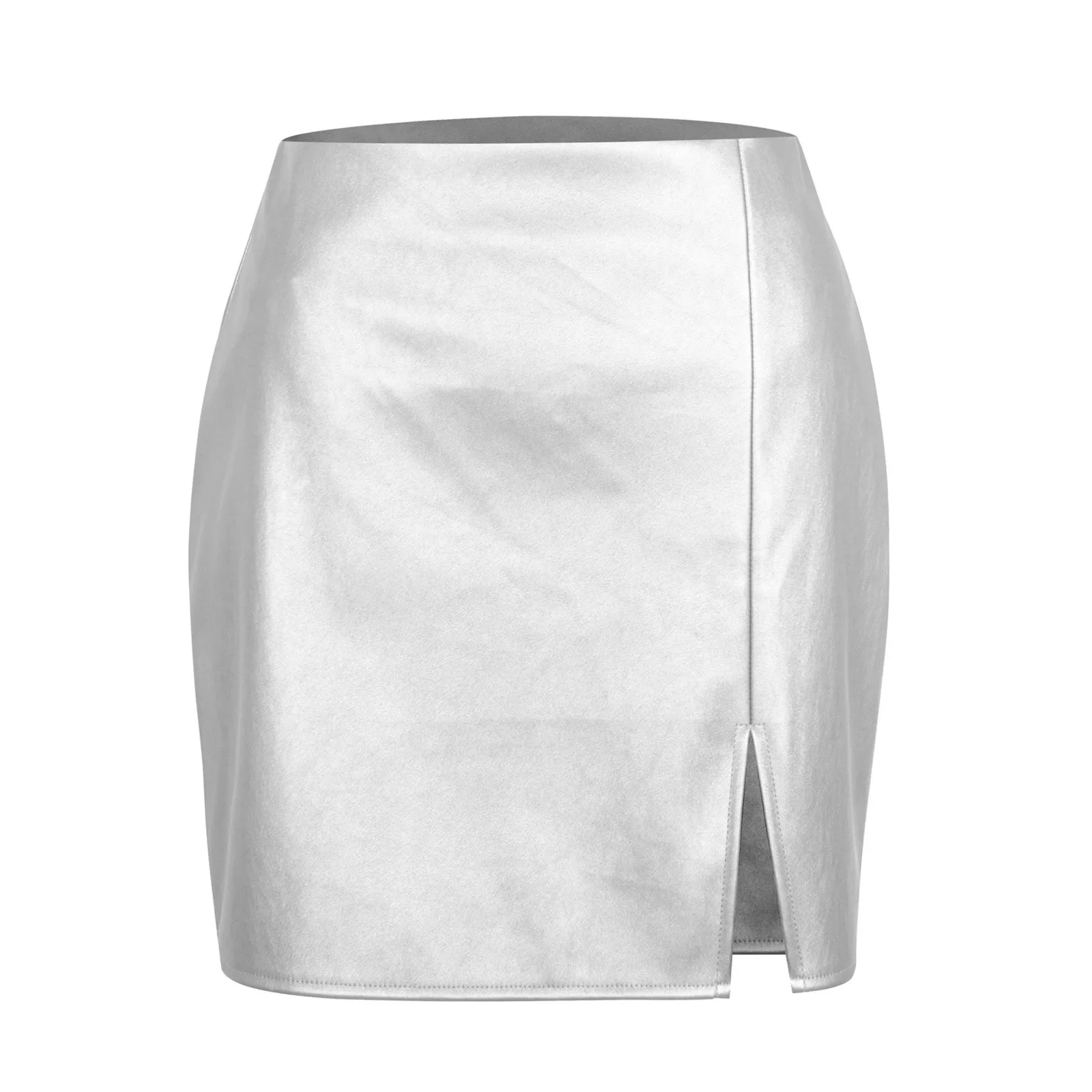 

Women Skirt Silver Skirts Sparkly Hip-Hugging Skirts High-Waist Mini-Skirt Y2k Sexy Celebration Mardi-gras Party Summer Shiny