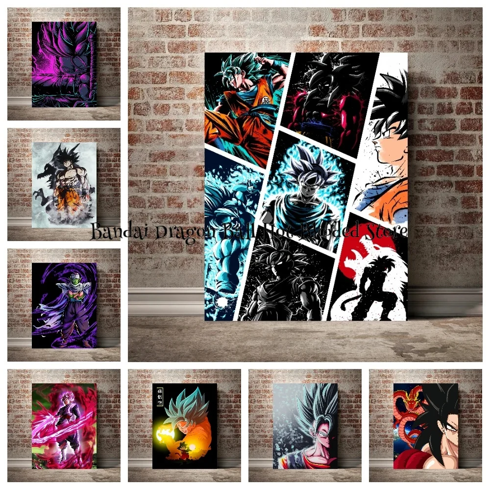 

Canvas Dragon Ball Decorative Painting Children's Gifts Japan Anime Characters Bedroom Decor Home High Quality Art Pictures