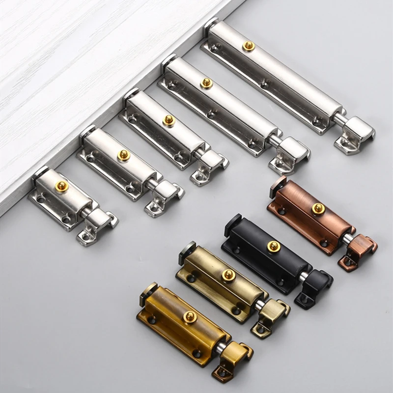 Stainless Steel Automatic Latchs Anti-theft Door Bolt Anti-lock Door Buckle Spring Latch Thickened Locks door latch