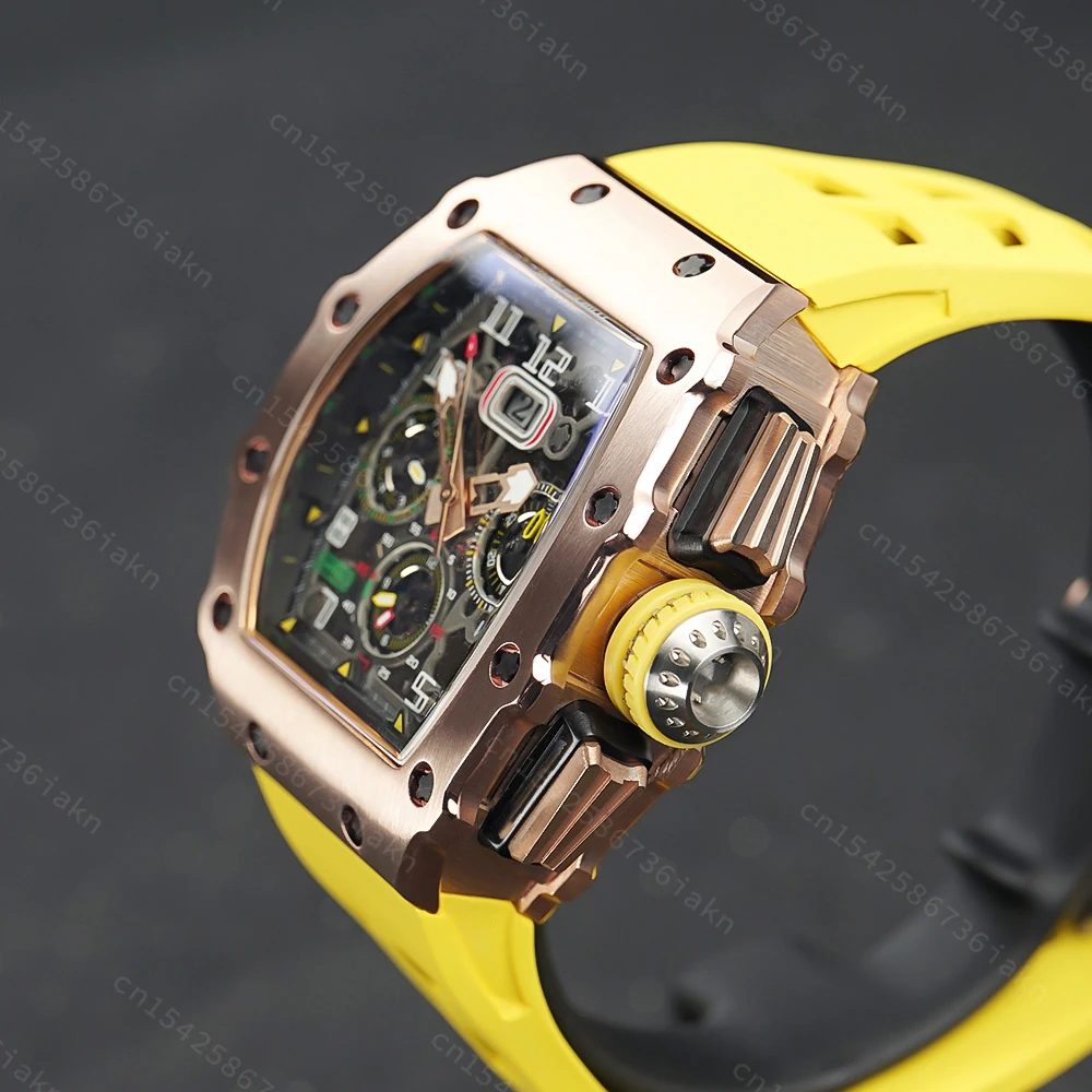 2022 Fashion New Men's Automatic Watch Stainless Steel Material Rubber Strap Sapphire Glass Mirror Casual Sports Waterproof