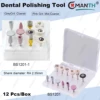 12 Pcs/Box Dental Polishing Set Silicone and Brush Grinding Head Mixed Polishing Set For Low Speed Handpiece Dentistry Tools