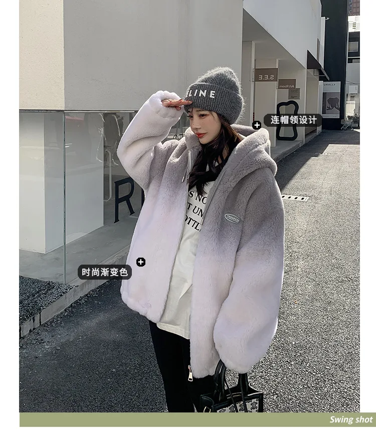 

2023Hot Sale Sheep Shearing Lamb Fur Coat Women New 100% Wool Coats Women's Winter Jacket Fashion Female Clothing Top Casaco Fem