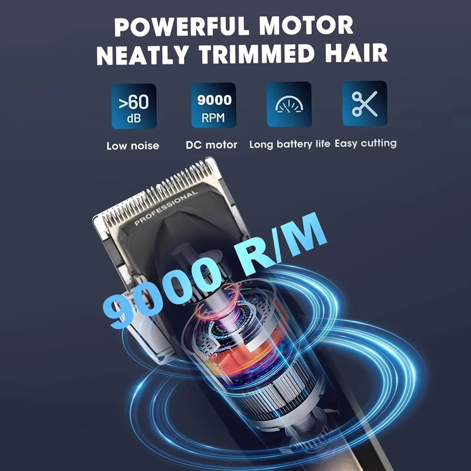 VGR الشعر المتقلب المهنية الحلاق آلة قطع الشعر مقص...