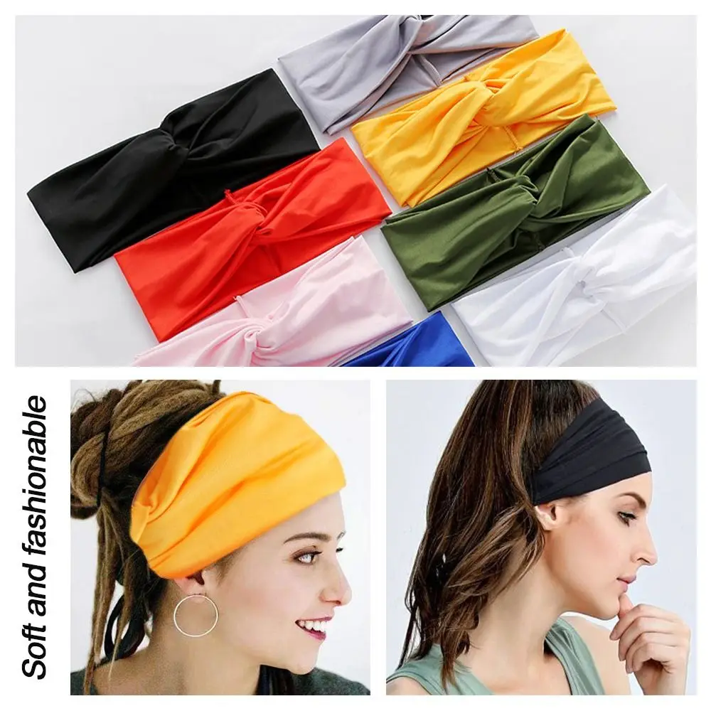 

High quality Outdoor Gym Accessories Men/Women Athletic Yoga Headband Running Hair Band Fitness Bandage Sport Sweatband