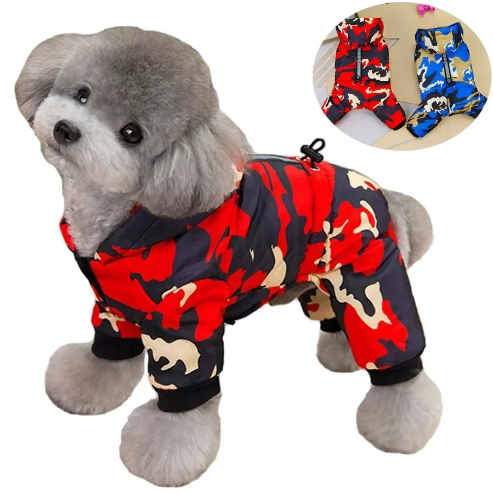 Winter Warm Pet Dog Clothes Waterproof Thick Puppy Jacket Windproof Small Dog Clothing French Bulldog Cotton Coat for Chihuahua Pet Costumes Dog Jacket