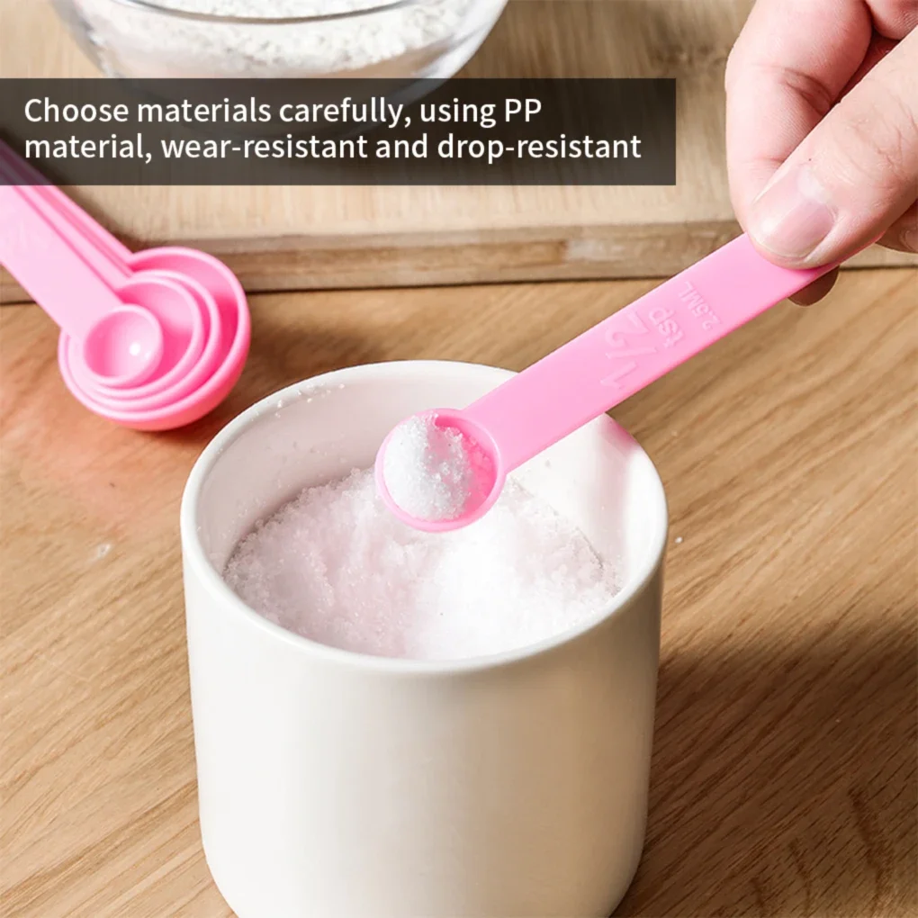 PP Measuring Spoons 5PCS/Set DIY Baking Cooking Tool with Scale