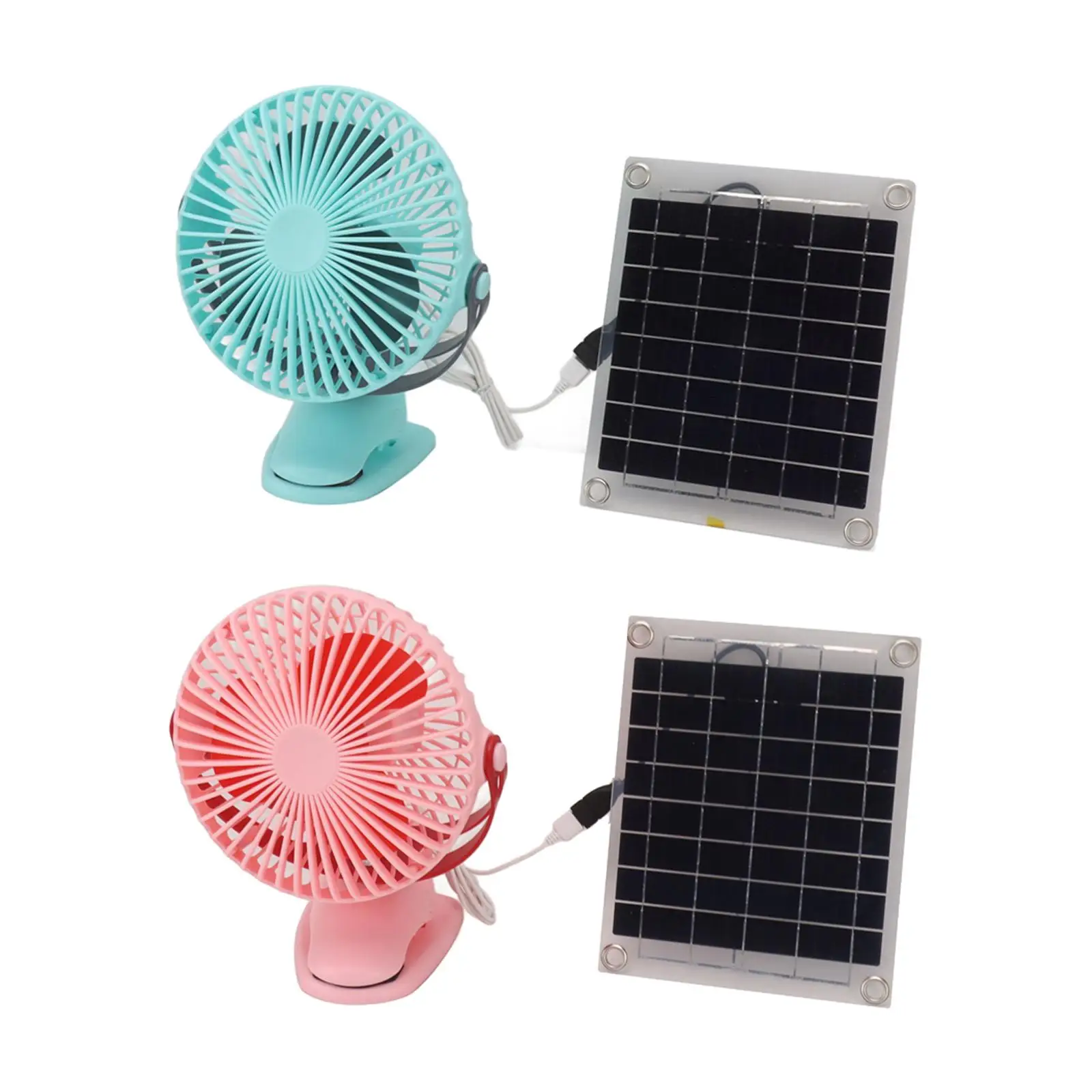 

Personal Desk Fan, Electric Fan, Desktop USB Fan, Camping Fan with Solar Panel, Solar Power Fan