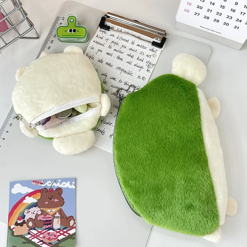 Cartoon Cute Turtle Pencil Bag Large Capacity Pencil Case Creative Coin Purse School Supplies Multifunctional Storage Bag