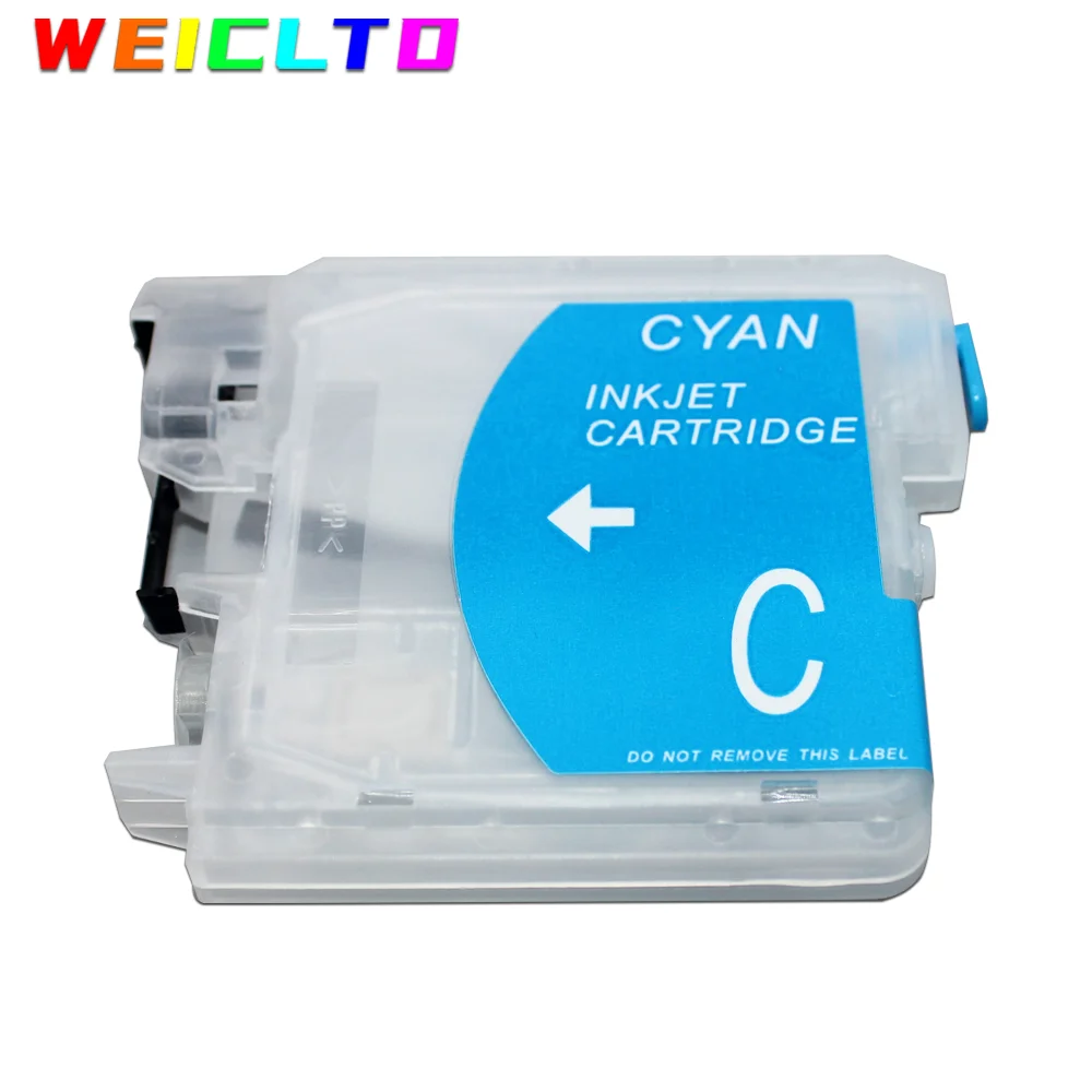No Chip Refillable Ink Cartridge Brother DCP-J125 185C 195C J315W printer WEIC LC38 LC39 LC61 LC65 LC980 LC985 LC990 LC1100 printer supplies inkjet ink cartridge ink cartridge