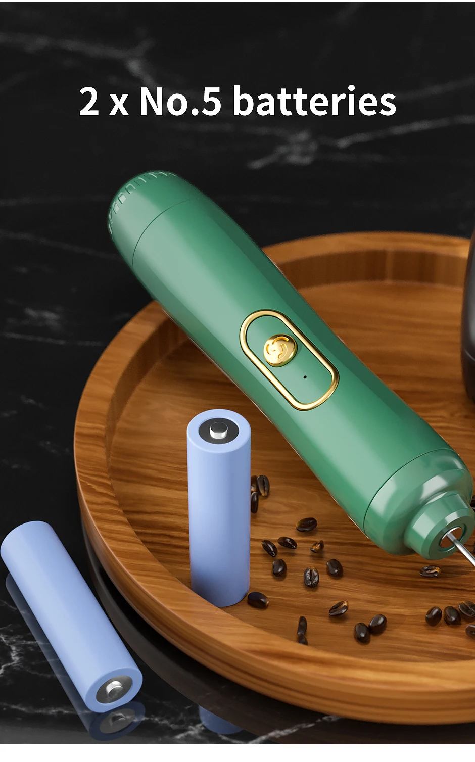 Description Picture 4 of item1PCS Handheld Electric Milk Frother Egg Beater Maker Kitchen Drink Foamer Mixer Coffee Creamer Whisk Frothy Stirring Tools