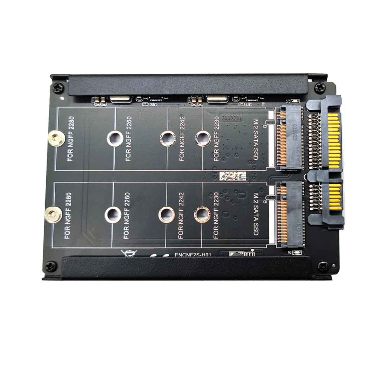 Chenyang M.2 SATA SSD to 2.5inch SATA Adapter,Dual NGFF B+M Key M.2 SSD JBOD Raid0 Span Bridge
