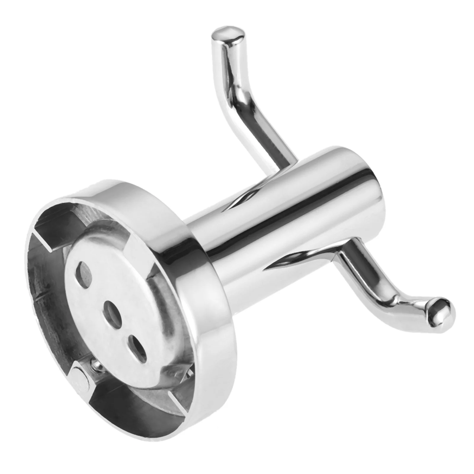 Description Picture 6 of item1pc Wall Mounted Towel Hooks Modern Double Hook Design Polished Chrome Bathroom Kitchen Hardware Robe Coat Hat Holder