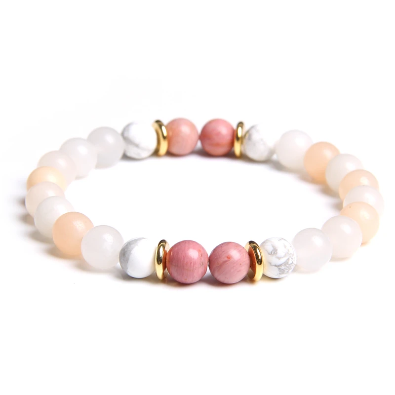 Natürliche Amazonit Stein Armband Frauen Runde Quarz Kristall Perlen Charme Armbänder Handgemachte Glück Armbänder Schmuck Geschenke Mädchen – Detail 2