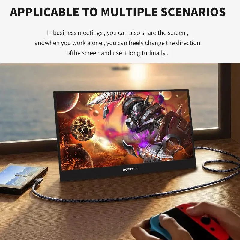 HGFRTEE 14 ġ 4K ޴ , 3840x2160 100% SRGB ADS-IPS Ȯ ÷, 귡Ŷ , PC Ʈ ȭ ġ
