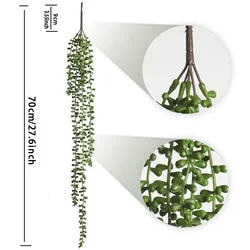 Lush Greenery Faux Succulent Vine for Decorative Hanging Displays (1pc)