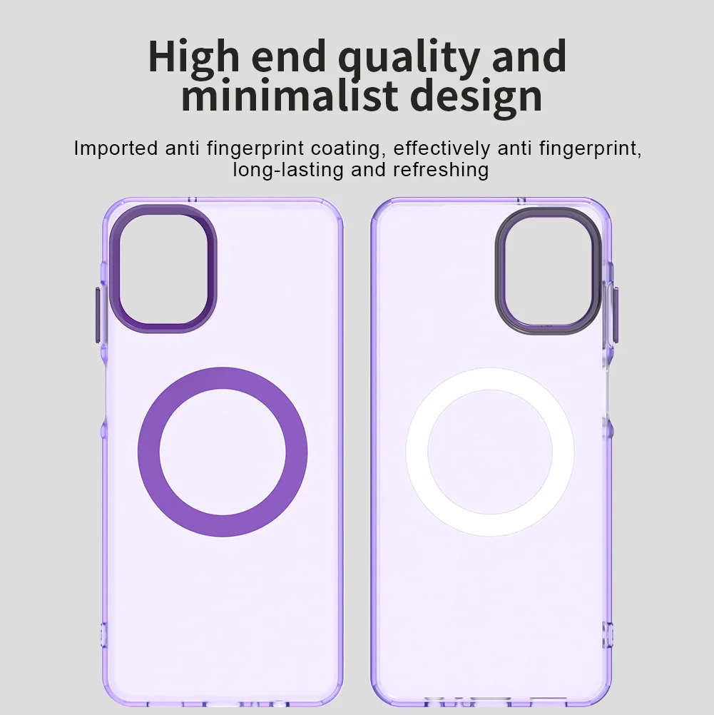 Luxury Armor Shockproof Case with Magsafe Magnetic Wireless Charging Compatibility - Hard Matte PC Cover