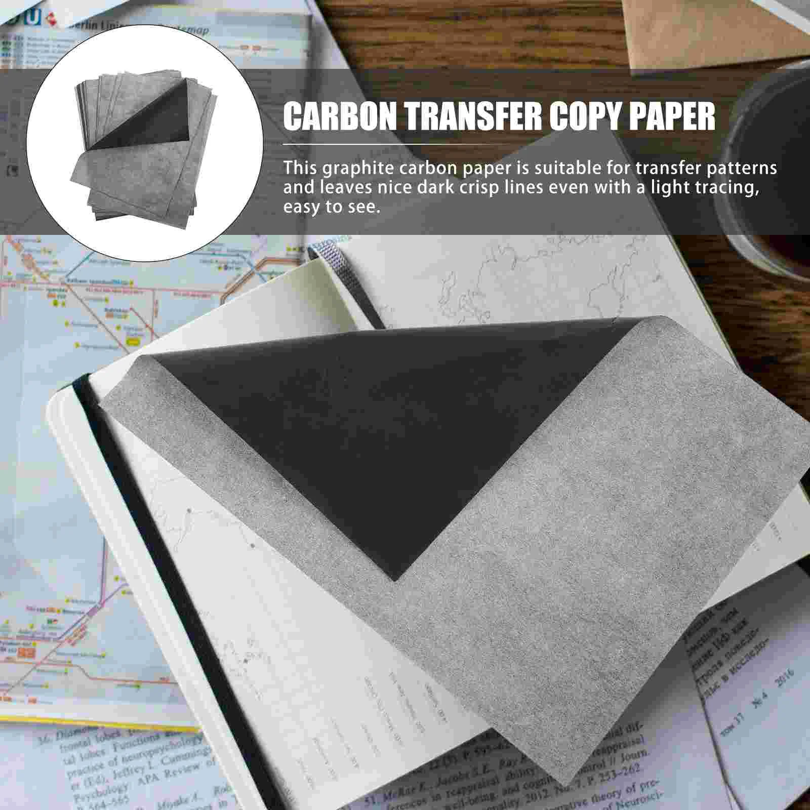 100 Vellen Grafiet Carbon Transferpapier Tracering Eenzijdige Tekening Zwart Kopieerkantoor