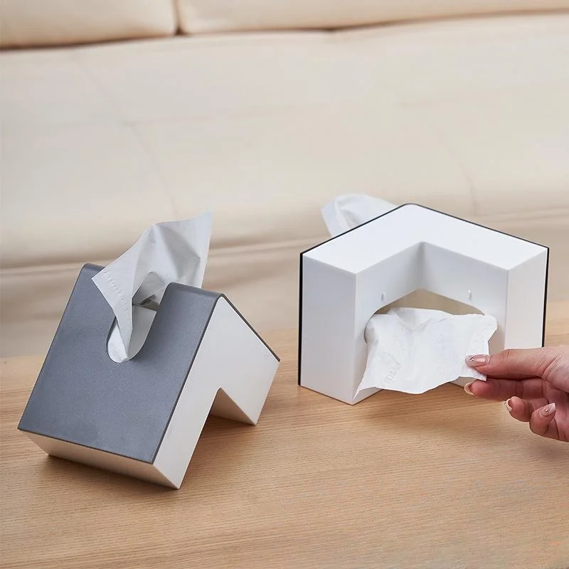 Creative L-shaped Drawn Tissue Box Living Room Simple Face Tissue Paper Box Multifu Mobile Phone Stand Book Stand Tissue Boxes