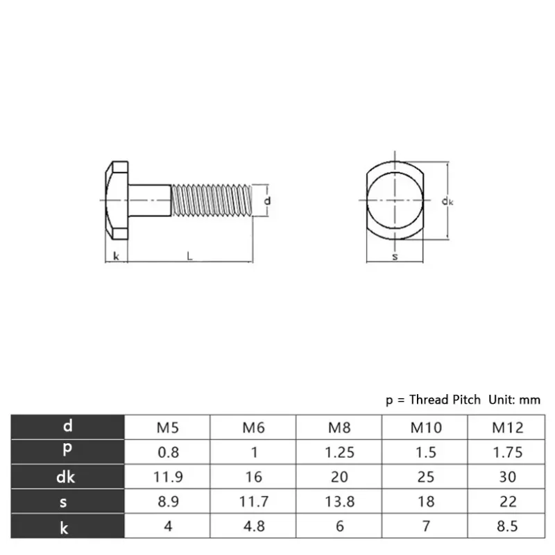 Uxcell M8 Stainless Steel T-Slot Drop-In Studs – Sliding Screw Bolts, 30mm Long (2-Pack)