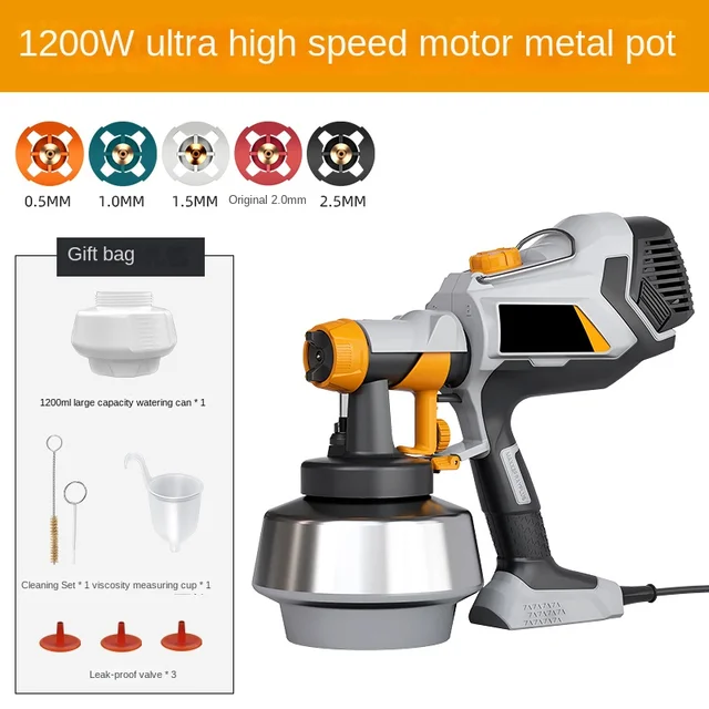 Electric Spray Gun High Power 1200W Art Emulsion Paint Spraying Machine