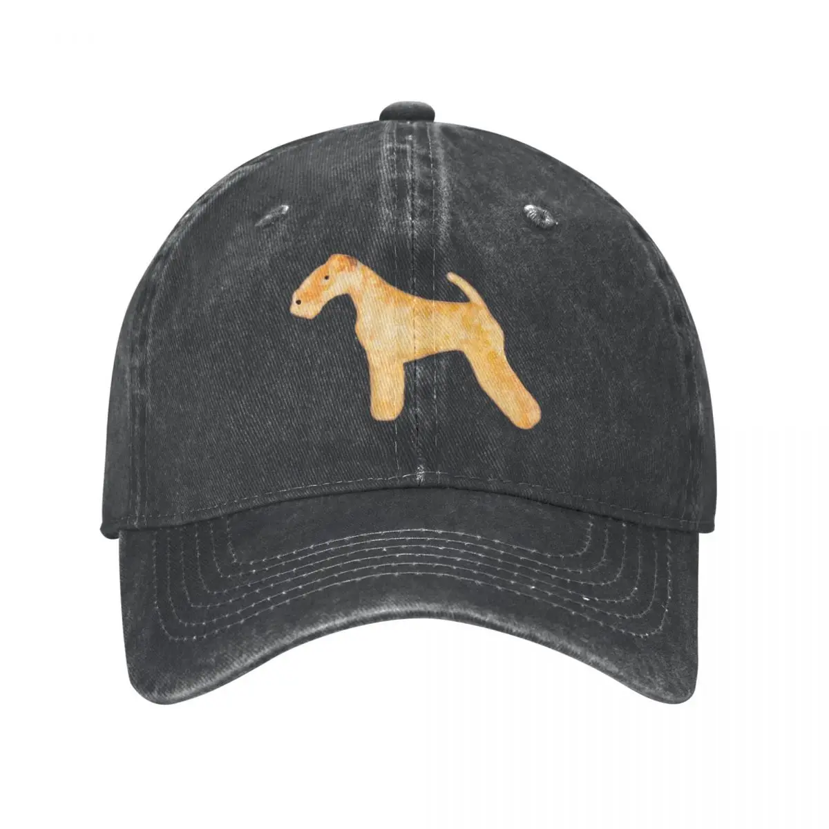 

Watercolor Lakeland Terrier Silhouette Wheaten color Cowboy Hat fashion New In Hat Beach Men'S Caps Women'S