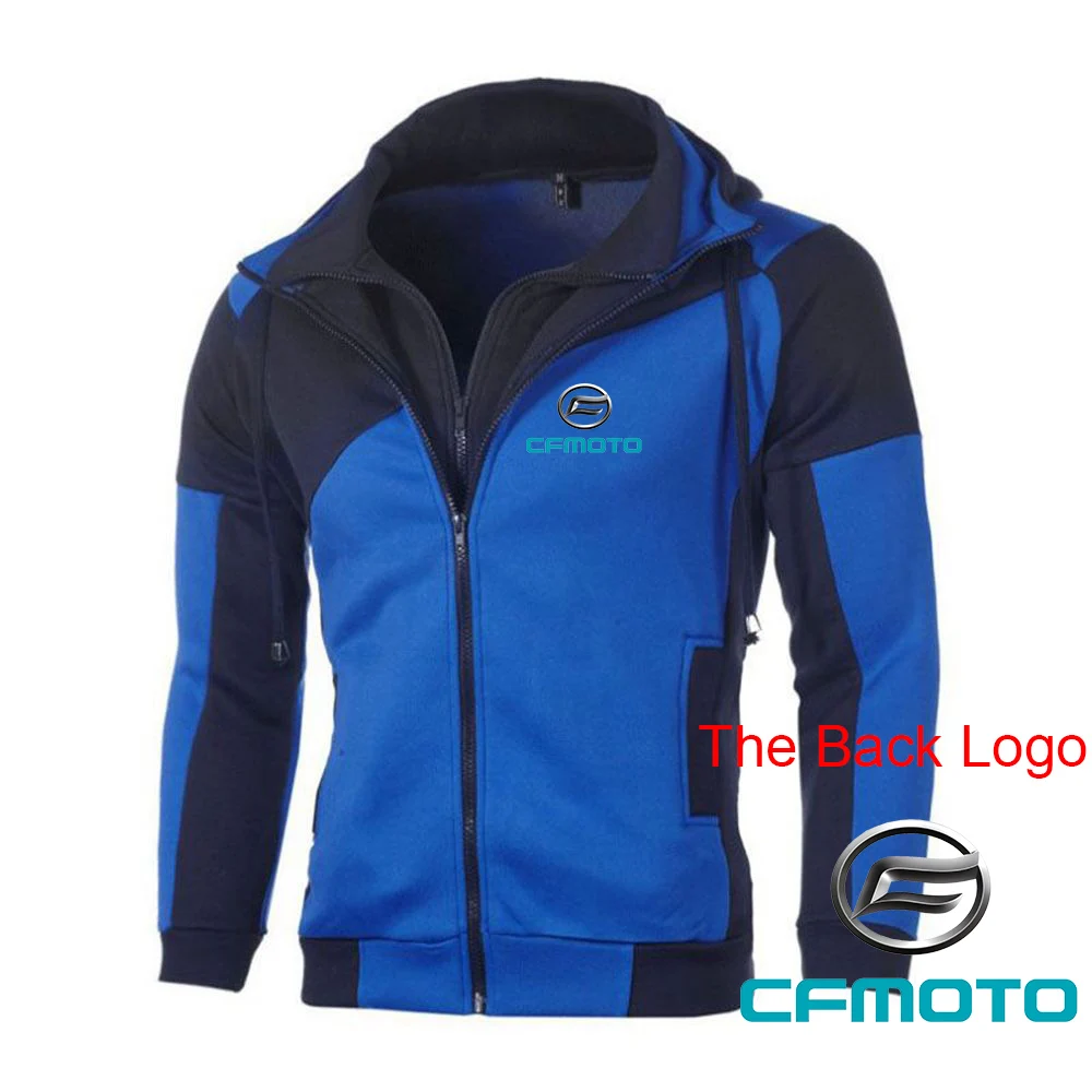 Cfmoto 남성용 후드 풀오버 코트 상의, 절묘한 컬러 매칭, 캐주얼 패션, 새로운 스타일, 2023 용수철 가을
