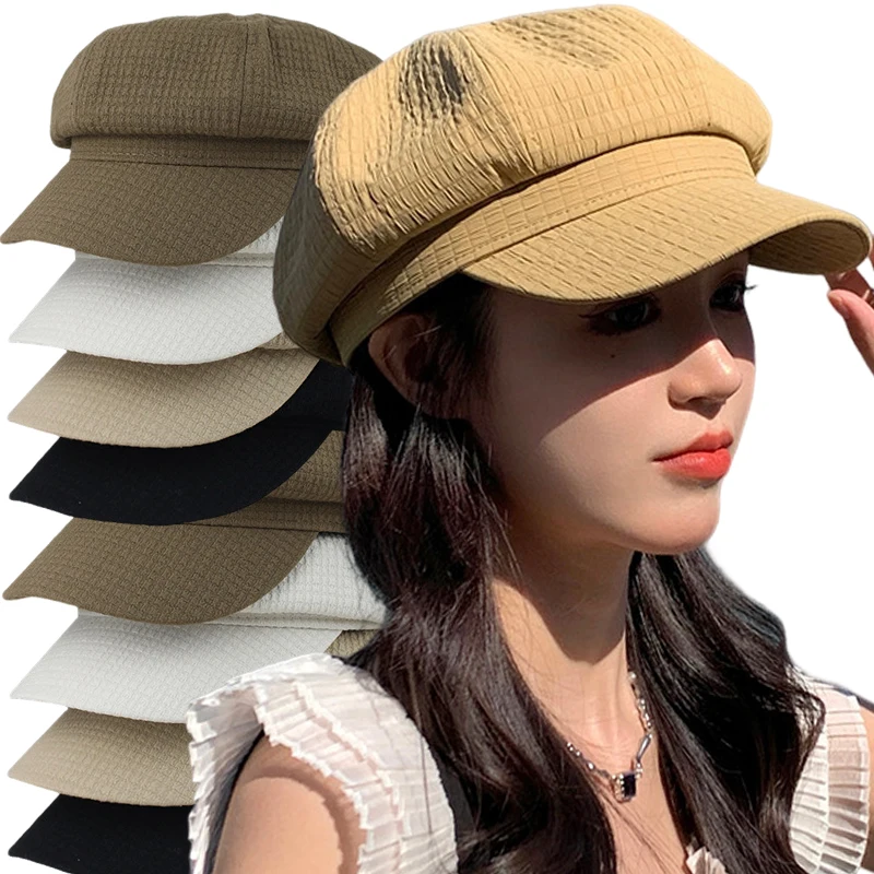 

Fashion Autumn Winter Hats for Women Solid Plain Octagonal Newsboy Cap Men Ladies Casual Hats Winter Berets Women Painter Caps