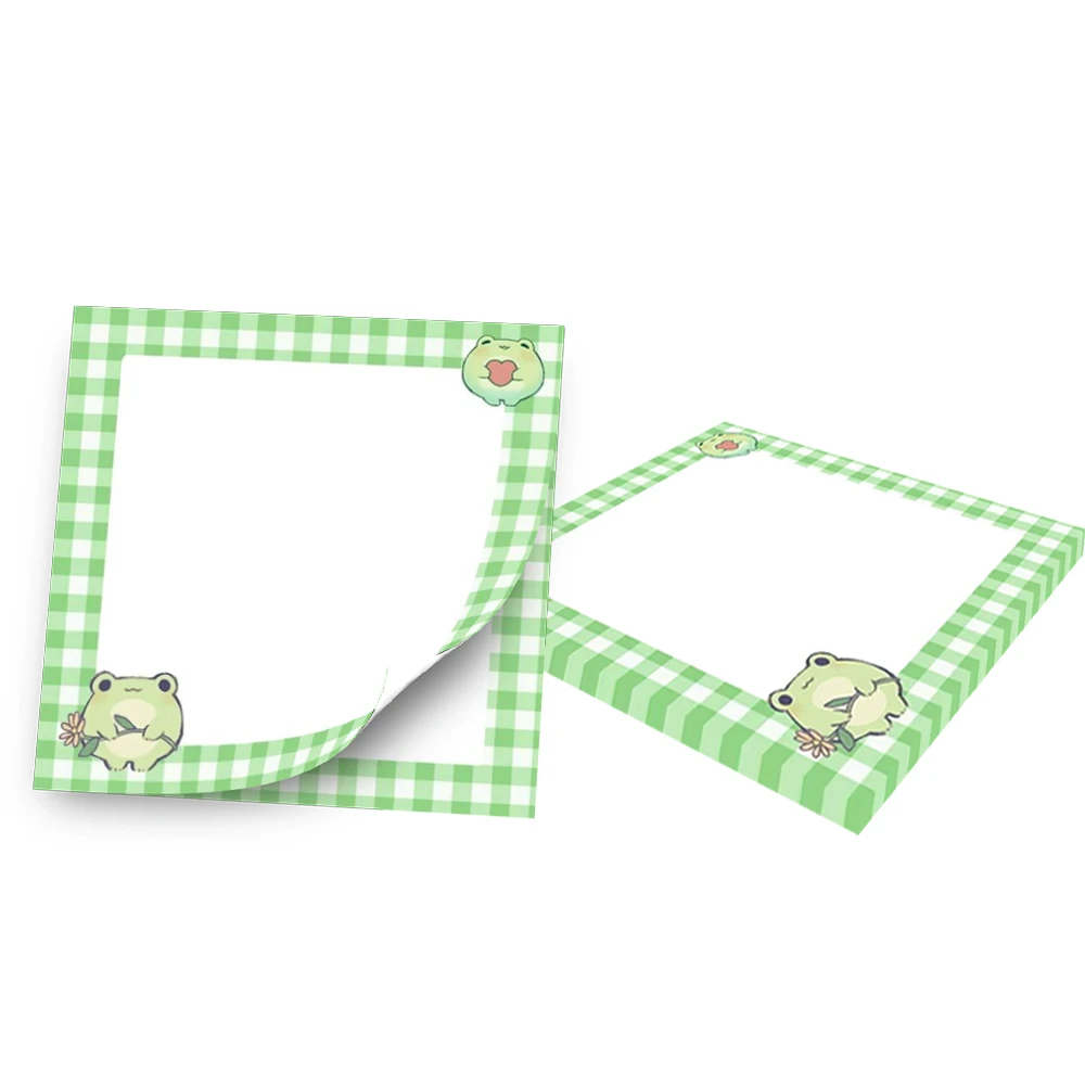 1 Pack Adorable Kawaii Frog Sticky Notes, Cute Stationery Tool for Organisation and Journaling, School Office Supplies