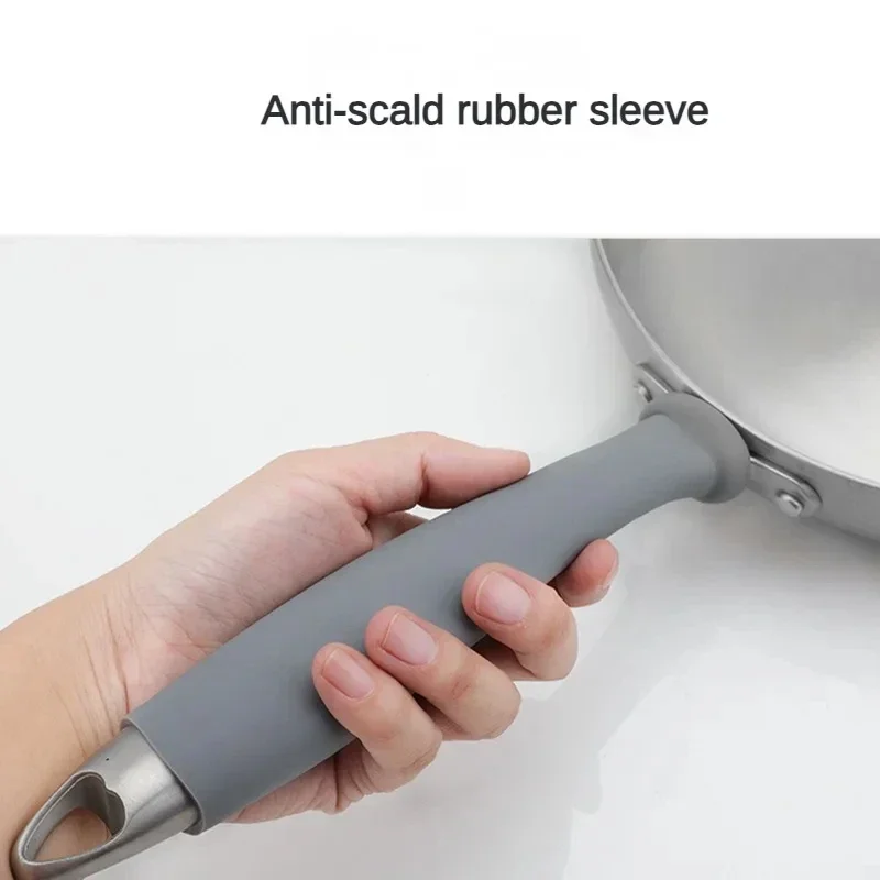 Anti-Scalding Rubber Frying Pan Handle Protector Pot Handle Heat Resistant Cover Handle Holder Sleeve Pan Handle Sleeve