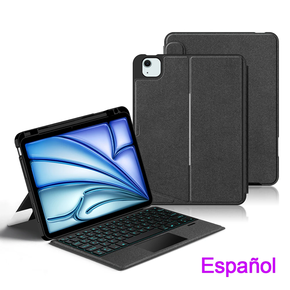 AJIUYU Multi-Language Backlit Keyboard Case with TouchPad