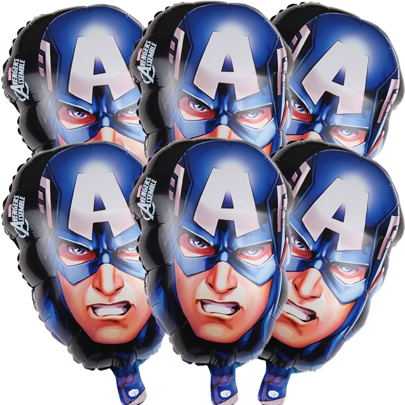 thumbnail image 1 of Juego de globos con temática de Los Vengadores, Iron Man, Capitán América, Spider-Man, Hulk, decoración para fiesta de cumpleaños infantil de Marvel, 1 of 5