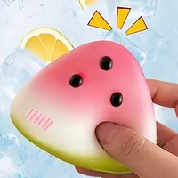 Watermelon Squeeze Toy Pink Green, Soft Stress Ball for Kids Party Favors, Classroom Rewards, Eid Christmas Halloween Gift - Image 3