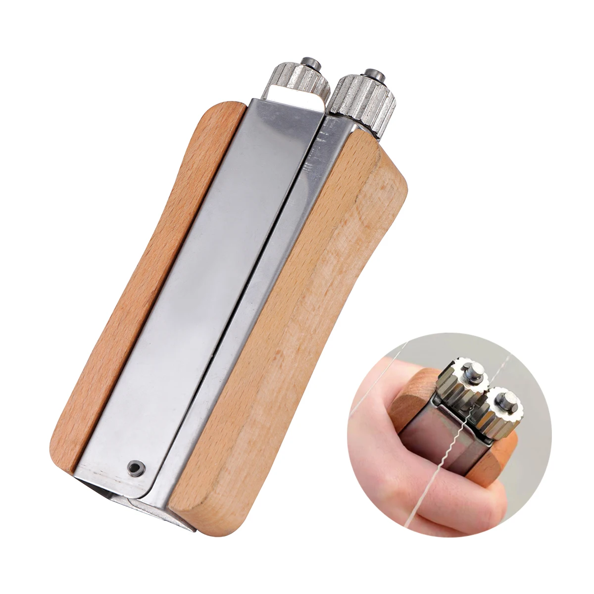 1Pc Stainless Steel Honeycomb Wire Tensioner Wooden Handle Nest Frame Wire Tensioner Frame Beehive Nest Plier Straightening