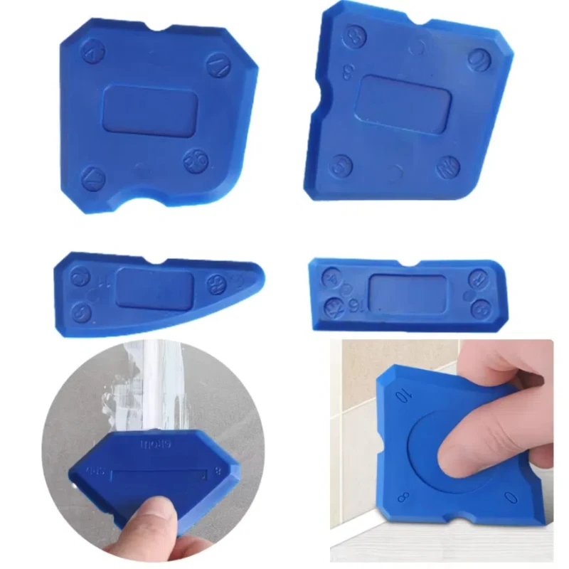 4-Piece Silicone Caulking Tool Set Versatile Easy Clean-up Professional Sealant Spreading