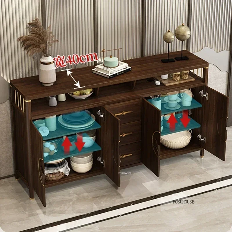 Chinese Style Sideboards Modern Solid Wood Kitchen Locker Home Furnitur Creative Living Room Sideboard Storage Cabinets ZZ