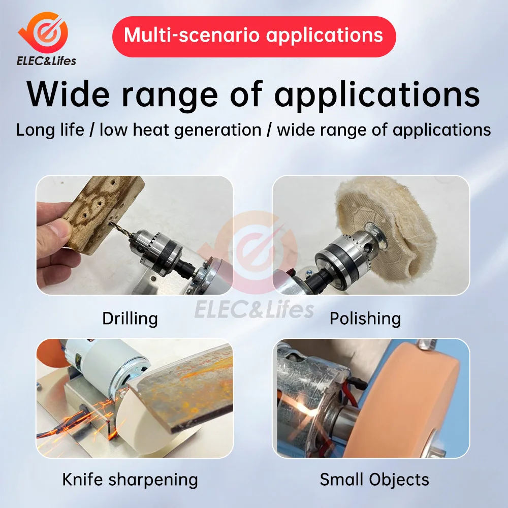 100W Small Double Polishing Electric Grinding Wheel Grindig Stone Grinder Machine Artifact Table Grinder Motor 110V/220V