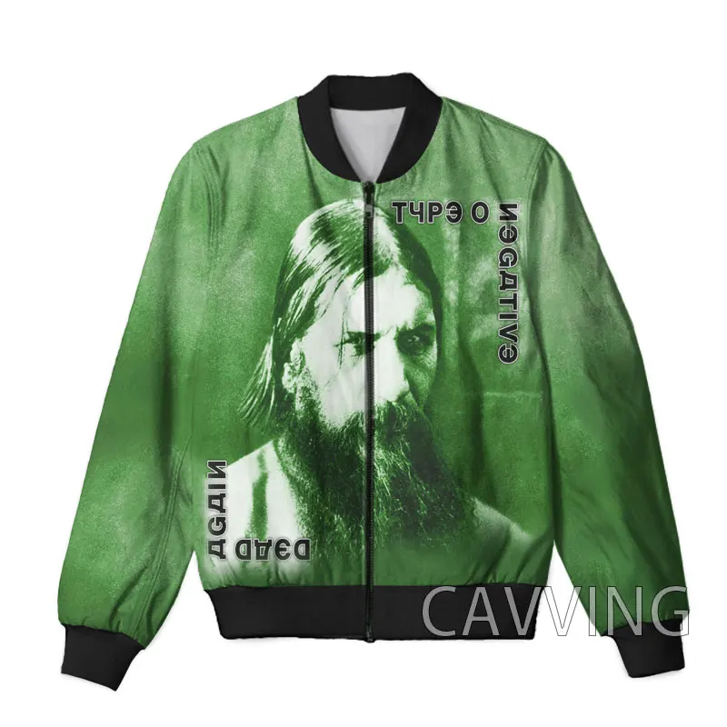 New Fashion Women/Men's  3D Print  Type O Negative  Zipper Bomber Jackets Men Overcoat Mens Coat Zip Up Jackets 4